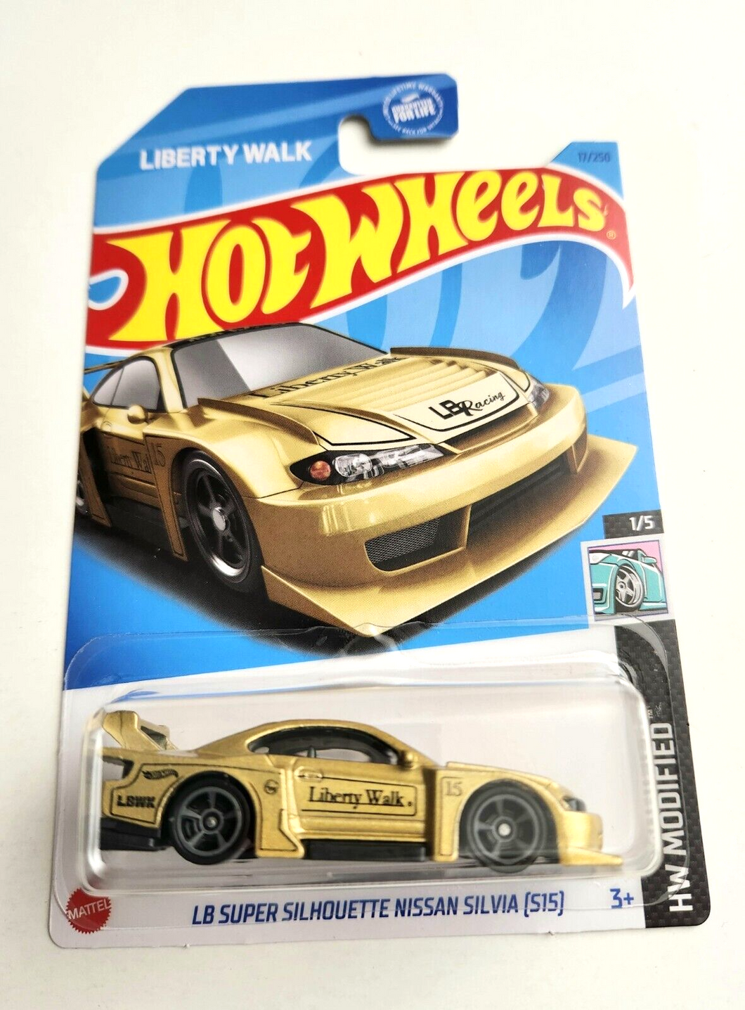 Hot Wheels LB Super Silhouette Nissan Silvia S15 Gold #17 - 2023 HW Modified