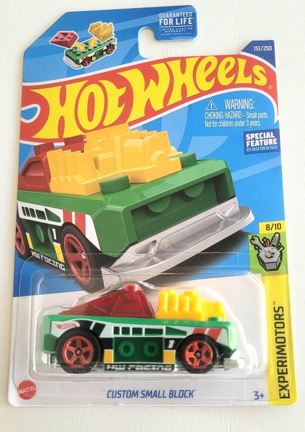 Hot Wheels Custom small Block Green #151 - 2022 Experimotors