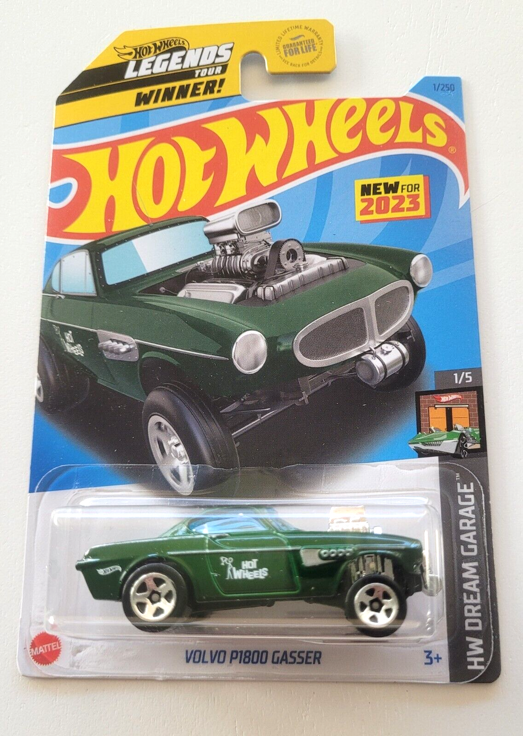 Hot Wheels Volvo P1800 Gasser Green #1 - 2023 HW Dream Garage