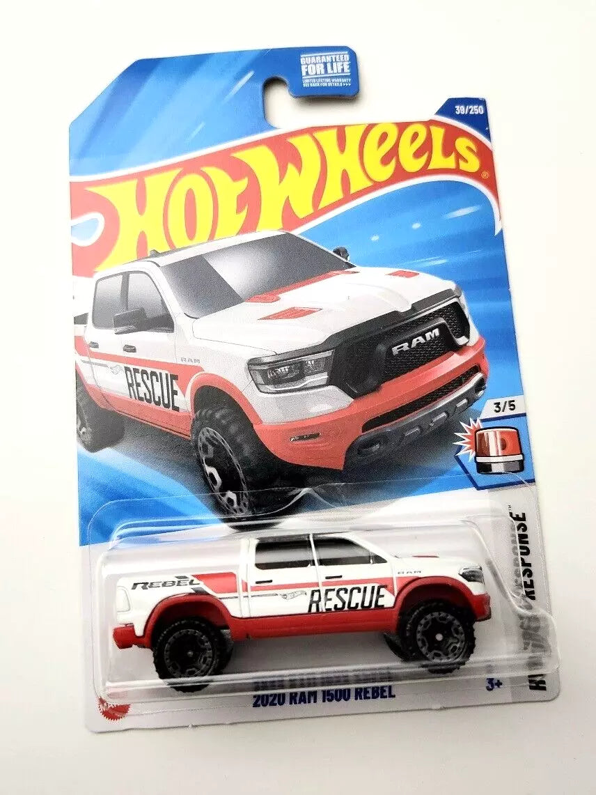 Hot Wheels 2020 RAM 1500 Rebel White #39 39/250 - 2025 HW First Response