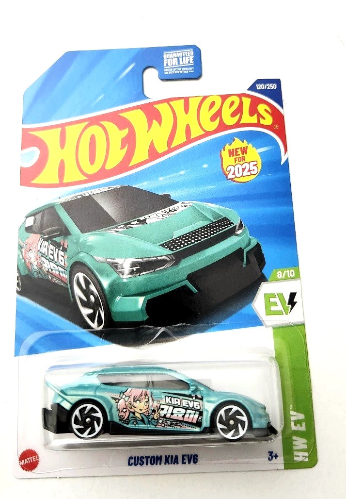 Hot Wheels Custom Kia EV6 Green #120 120/250 - 2025 HW EV