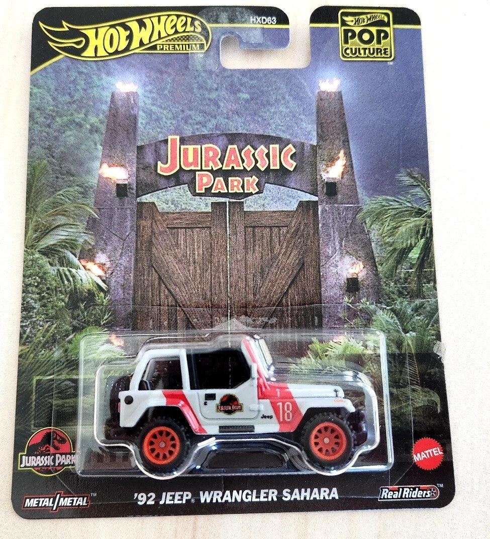 Hot Wheels ’92 Jeep Wrangler Sahara JBL59 X - 2025 Pop Culture: Jurassic Park
