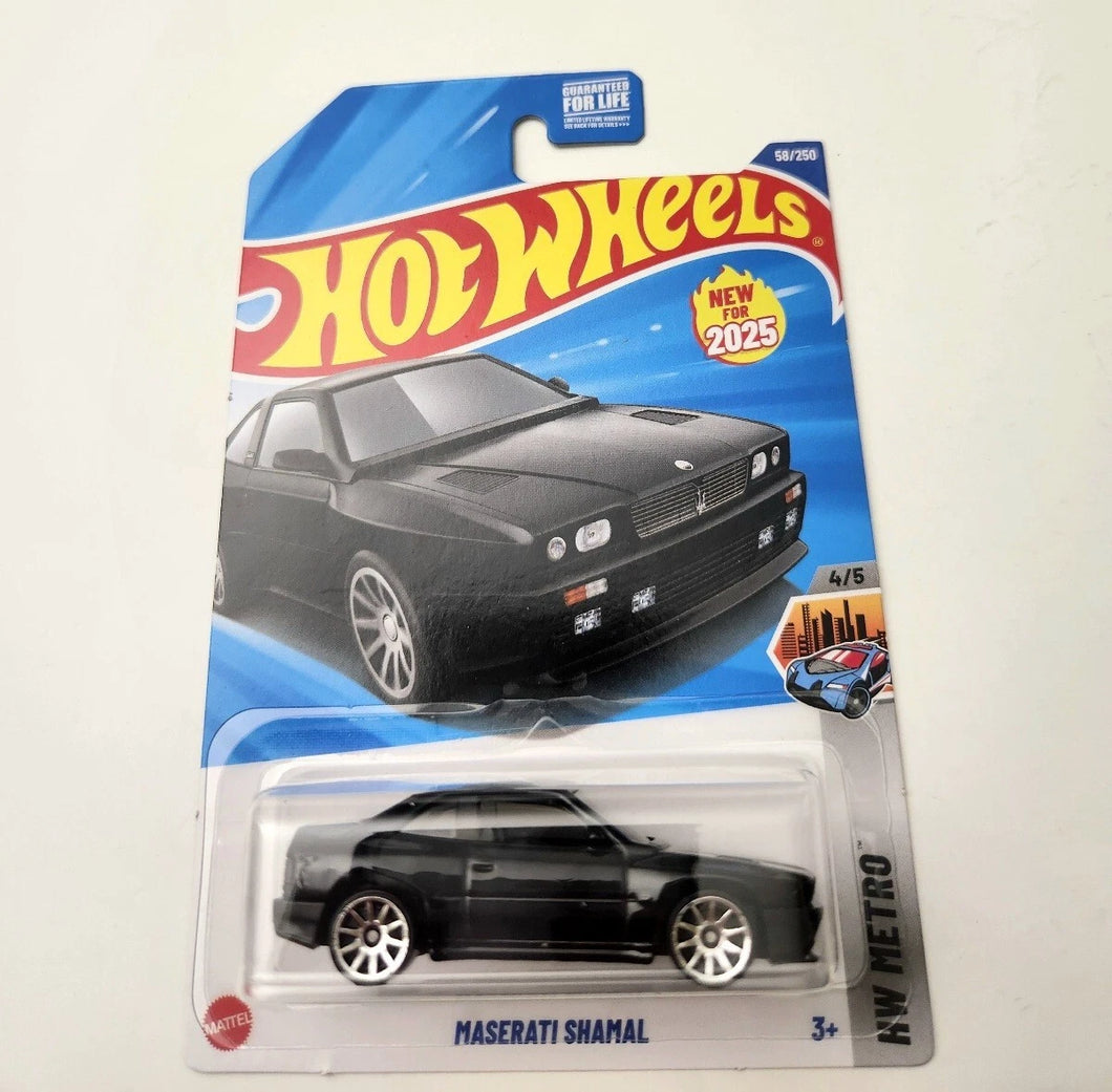Hot Wheels Maserati Shamal Black #58 58/250 - 2025 HW Metro