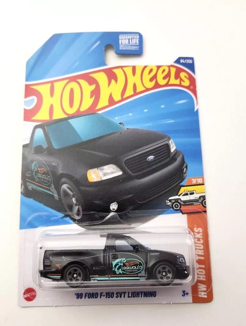 Hot Wheels '99 Ford F-150 SVT Lightning Black #94 94/250 - 2025 HW Hot Trucks