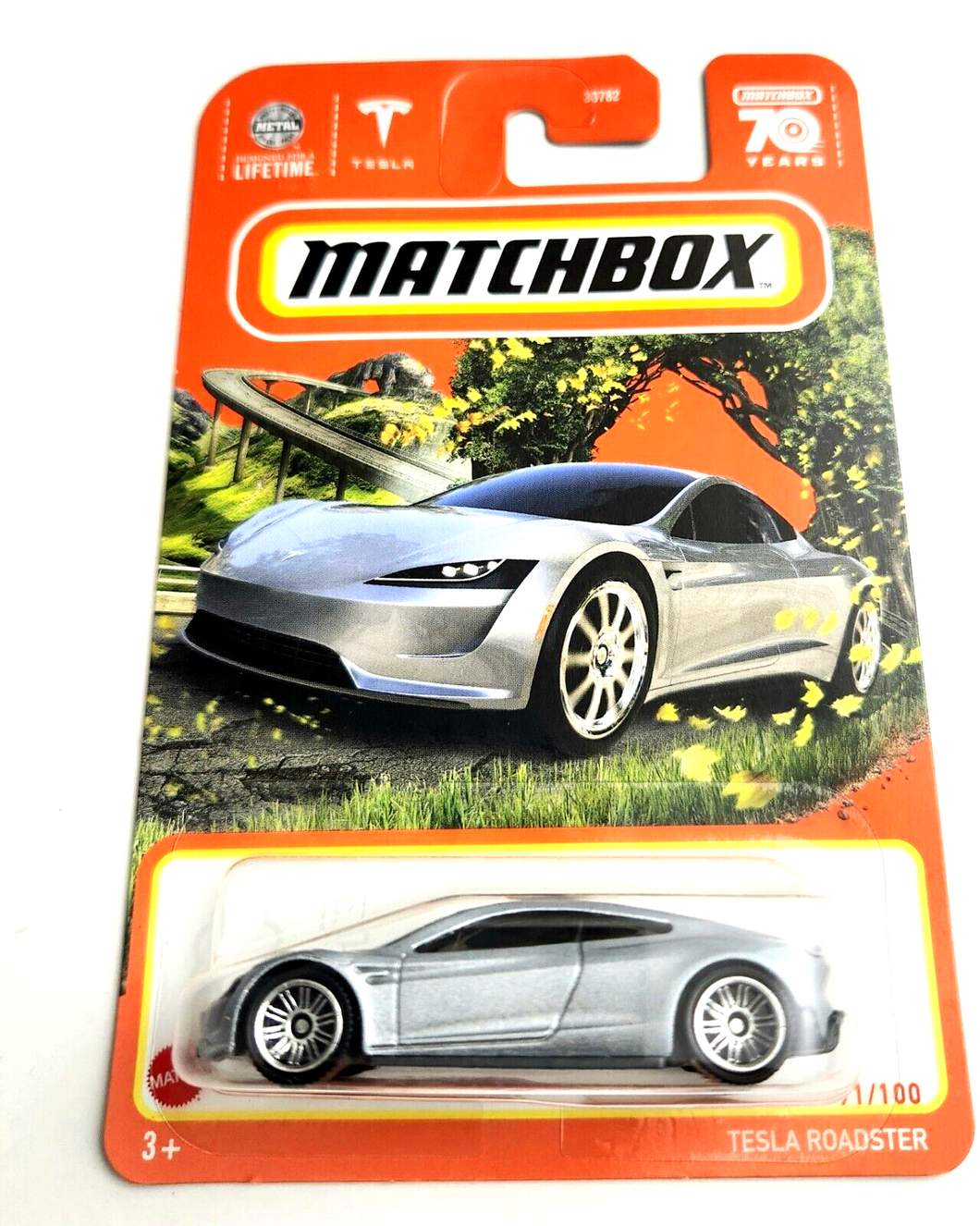 Matchbox Tesla Roadster Silver #91 - 2023 Basic
