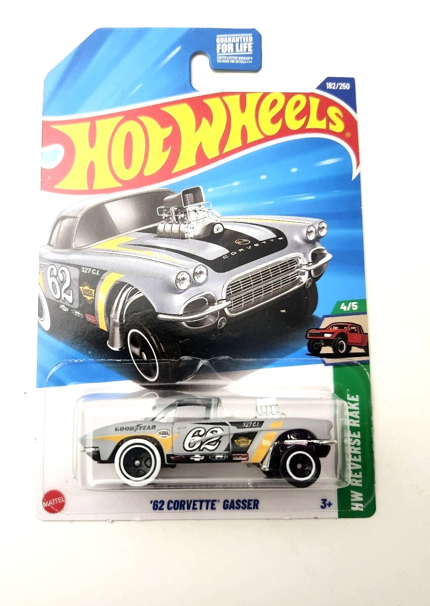 Hot Wheels ’62 Corvette Gasser #182 Gray 182/250 - 2025 HW Reverse Rake