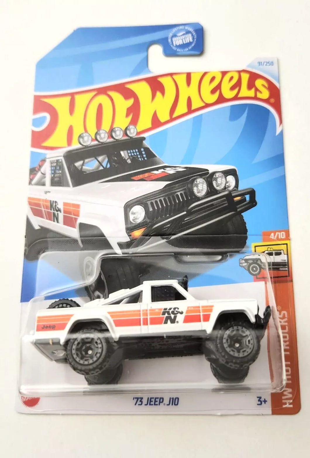 Hot Wheels '73 Jeep J10 K&N White #91 91/250 - 2024 HW Hot Trucks