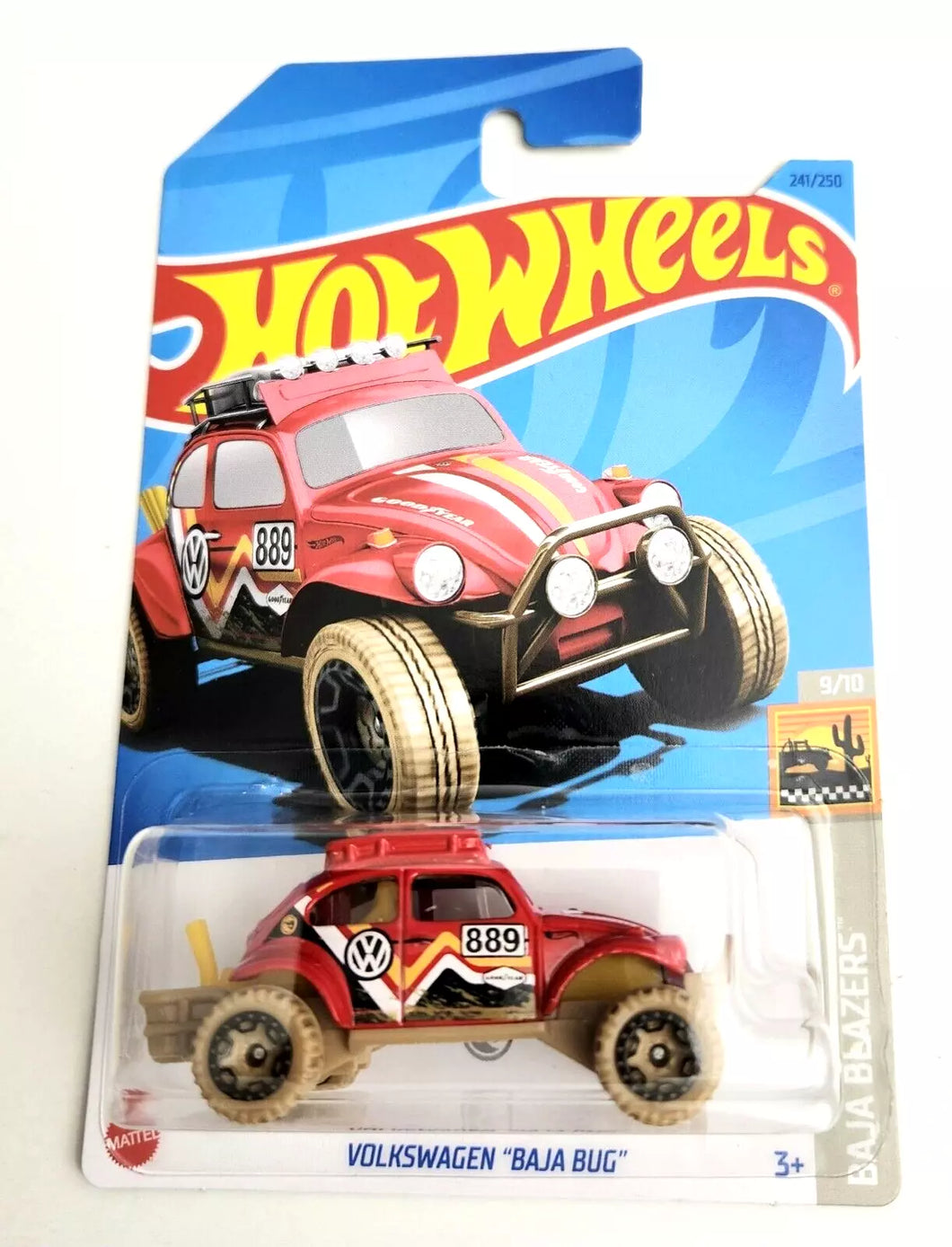 Hot Wheels Volkswagen Baja Bug Red #241 - 2023 Baja Blazers Treasure Hunt