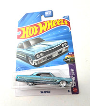 Load image into Gallery viewer, Hot Wheels 64 Chevy Impala cyan #95 - 2026 Layin’ Low - Super Treasure Hunt
