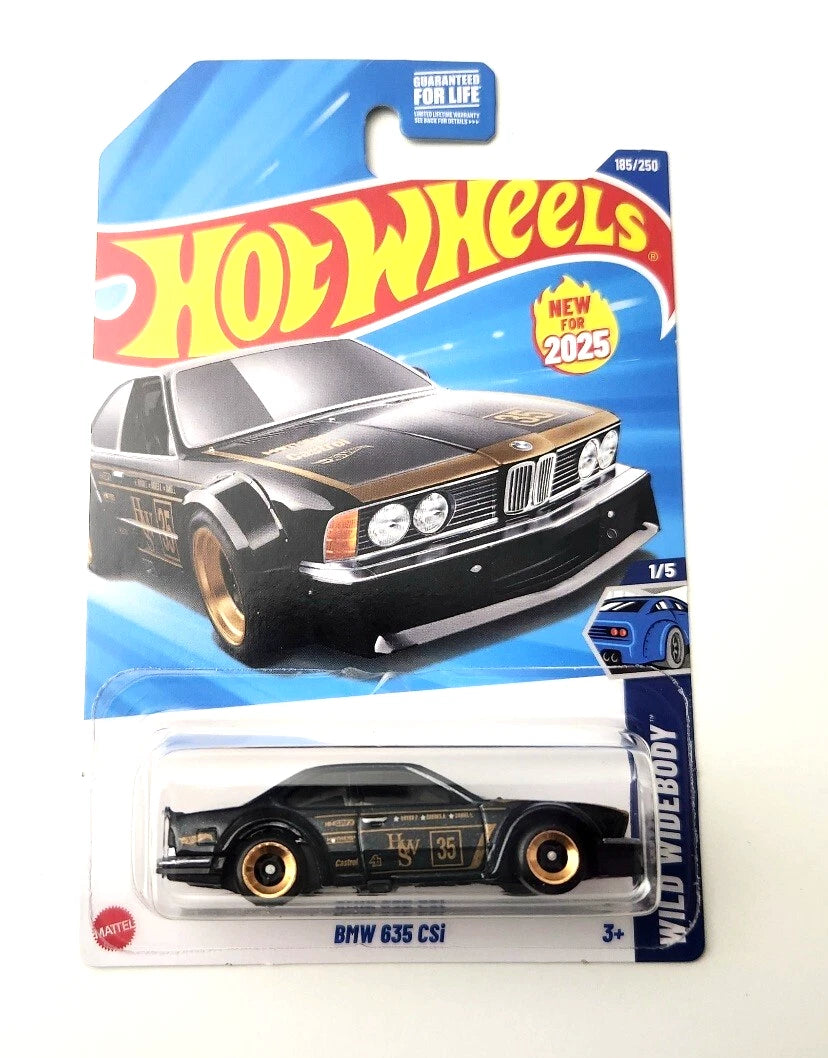 Hot Wheels BMW 635 CSI Black #185 185/250 - 2025 Wild Wildbody