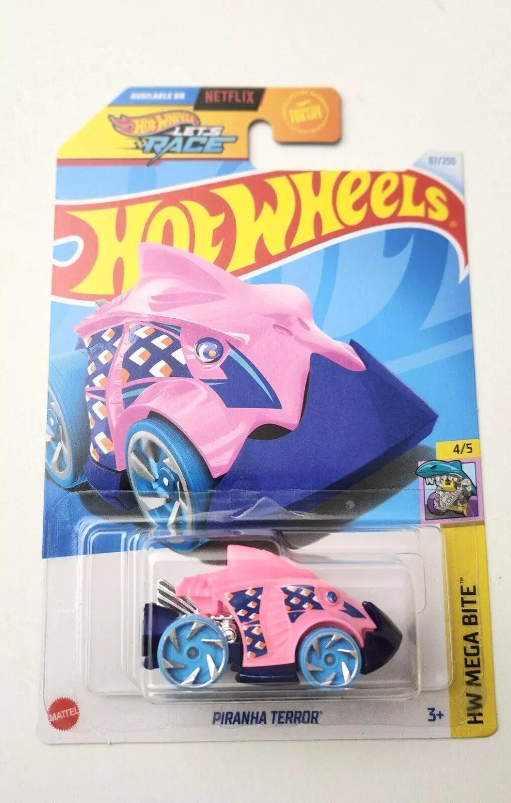 Hot Wheels Piranha Terror Pink #87 87/250 - 2024 HW Mega Bite