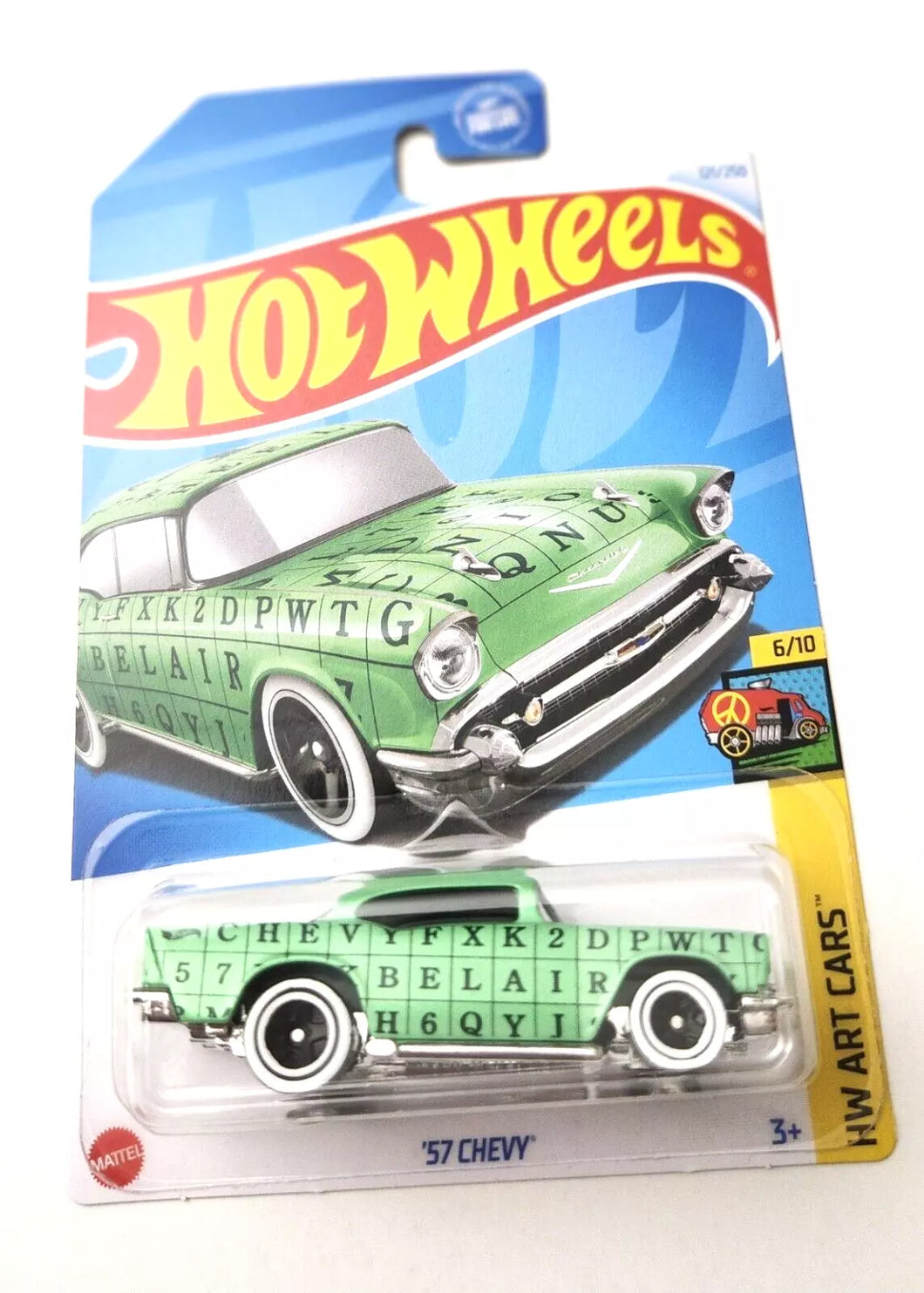 Hot Wheels '57 Chevy Green #121 121/250 - 2024 HW Art Cars