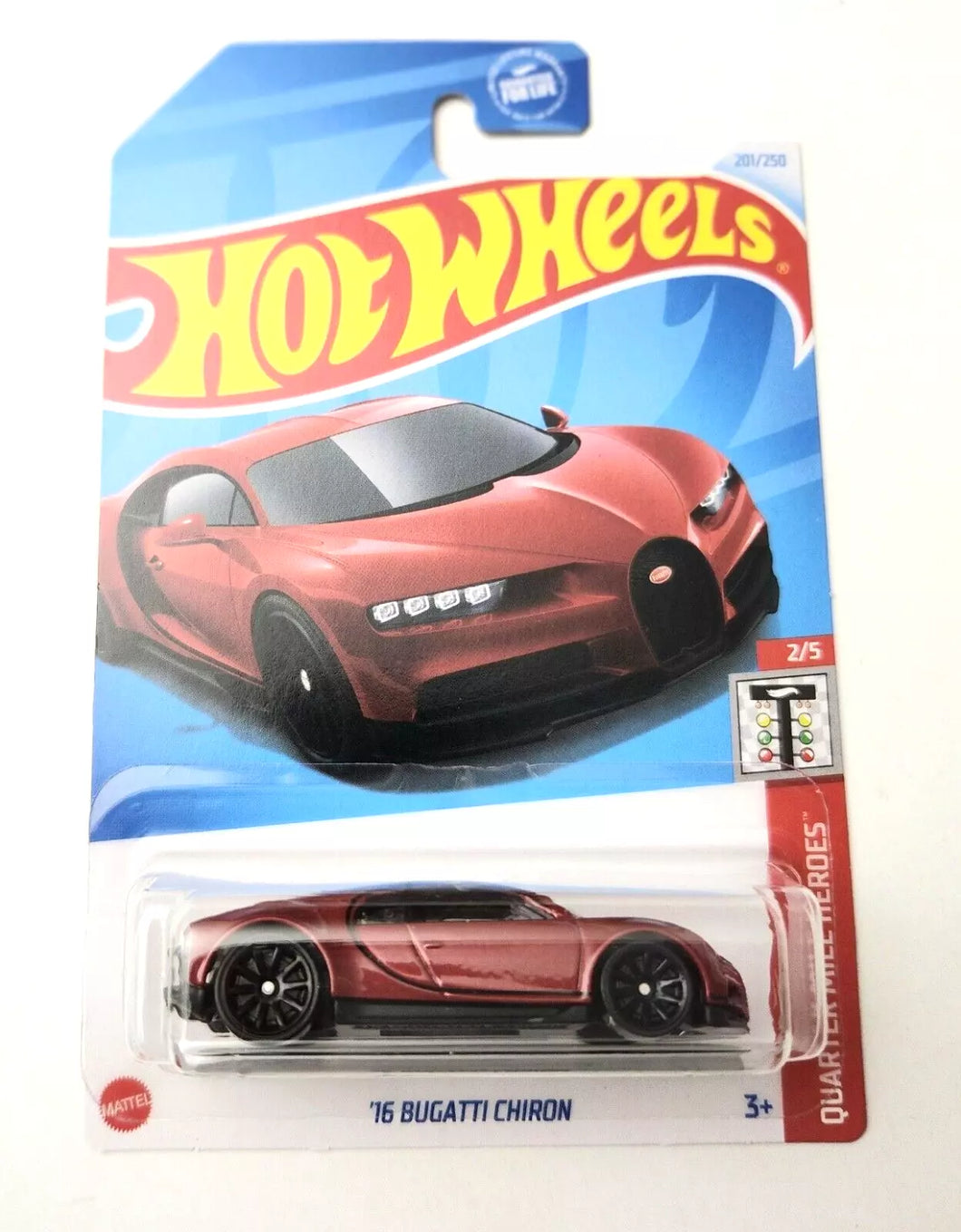 Hot Wheels '16 Bugatti Chiron Red #201 201/250 - 2024 Quarter Mile Heroes