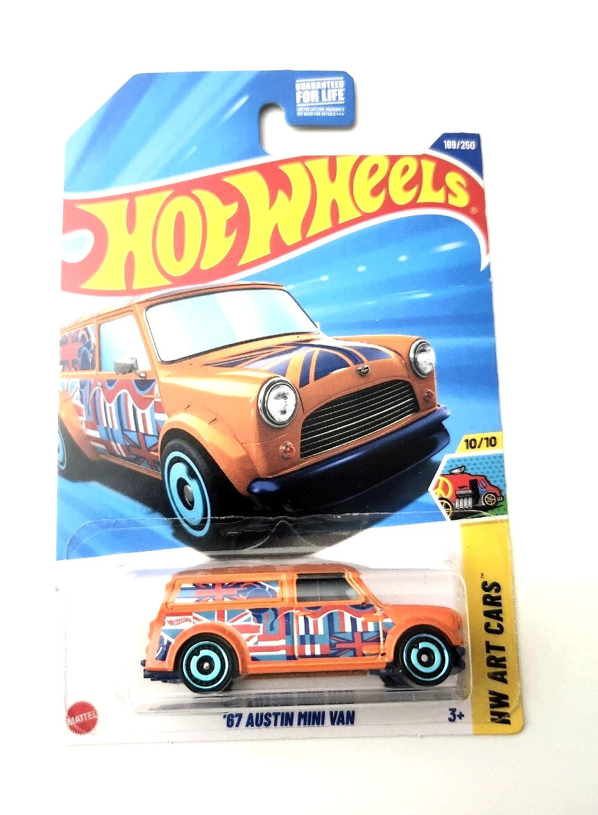 Hot Wheels ’67 Austin Mini Van Orange #169 169/250 - 2025 HW Art Cars