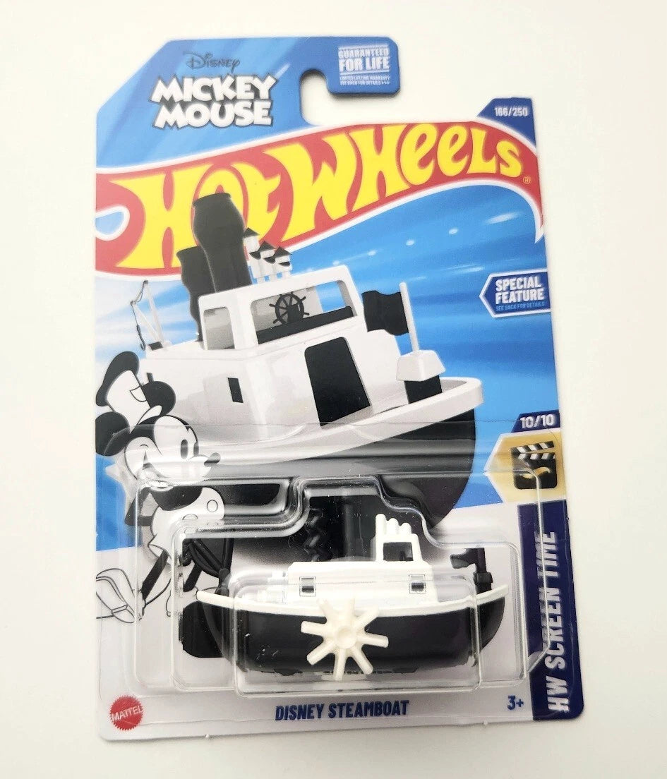 Hot Wheels Disney Steamboat White #166 166/250 - 2025 HW Screen Time
