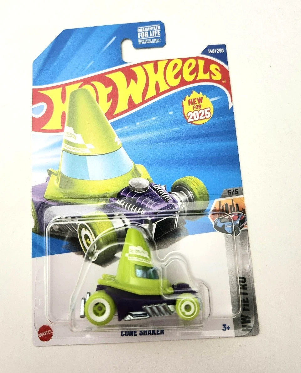 Hot Wheels Cone Shaker Green #148 148/250 - 2025 HW Metro