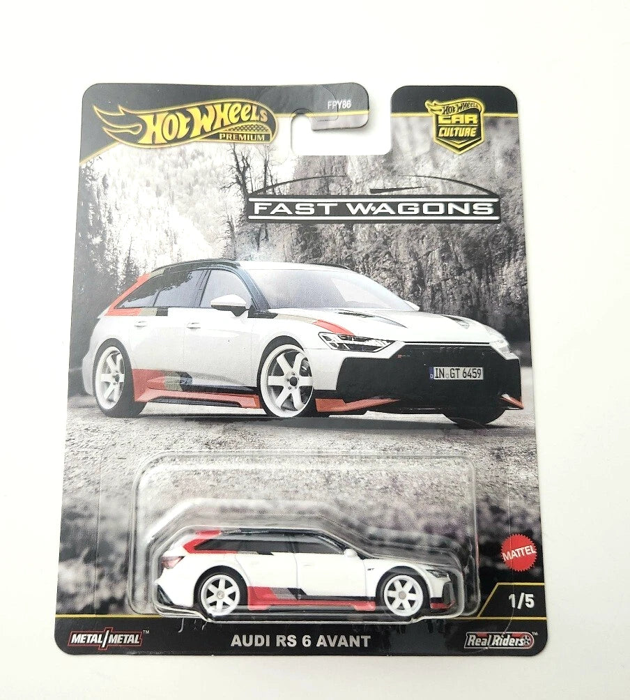 Hot Wheels Audi RS 6 Avant white JBK51 1/5 - 2025 Car Culture: Fast Wagons