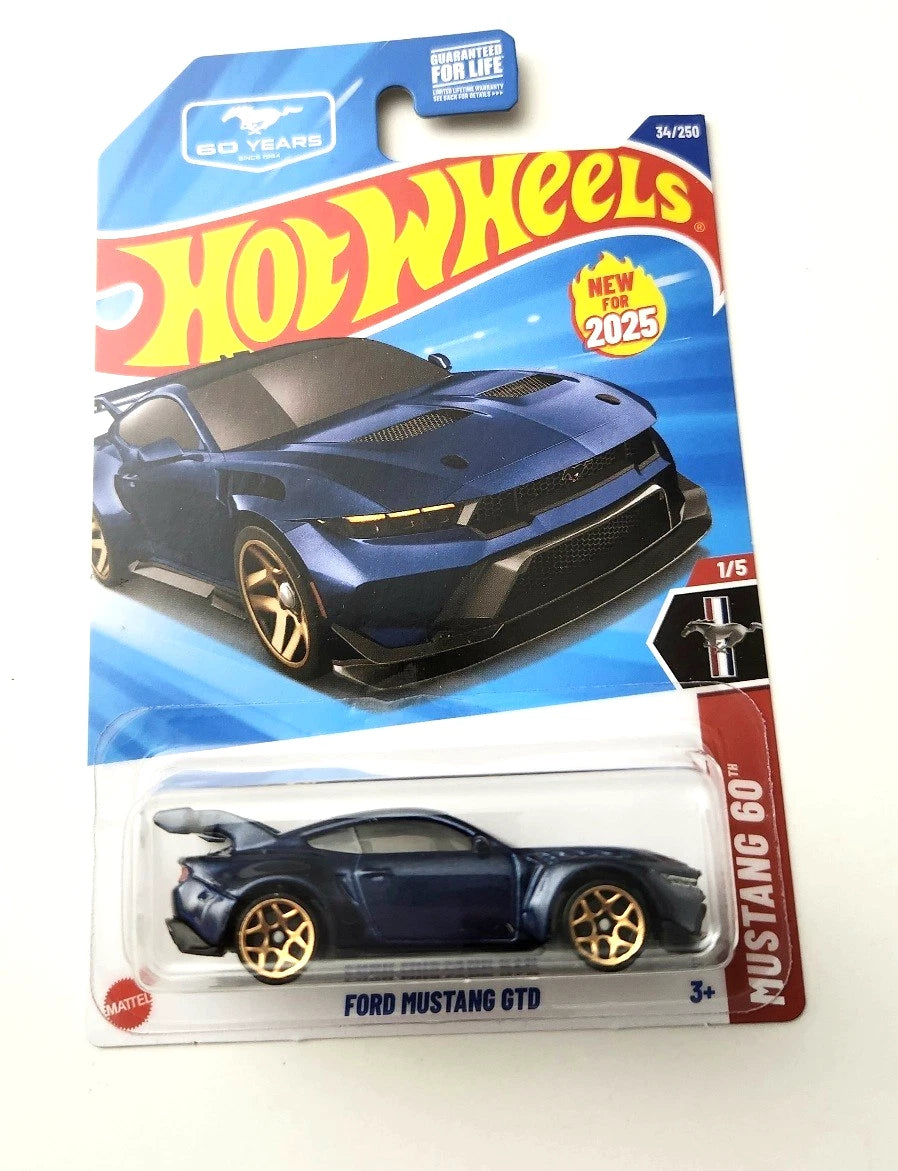 Hot Wheels Ford Mustang GTD Dark Blue #34 34/250 - 2025 Mustang 60