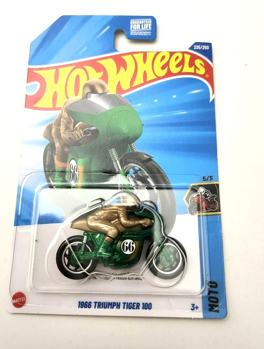 Hot Wheels 1966 Triumph Tiger 100 Green #235 235/250 - 2025 Moto -Treasure Hunt