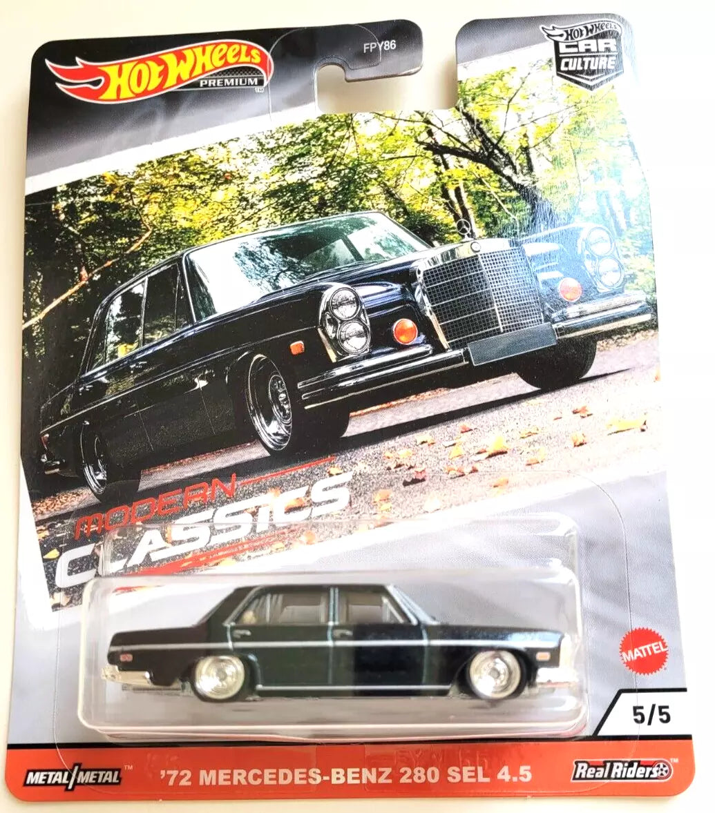 Hot Wheels '72 Mercedes-Benz 280 SEL 4.5 Black #5 Modern Classics 5/5