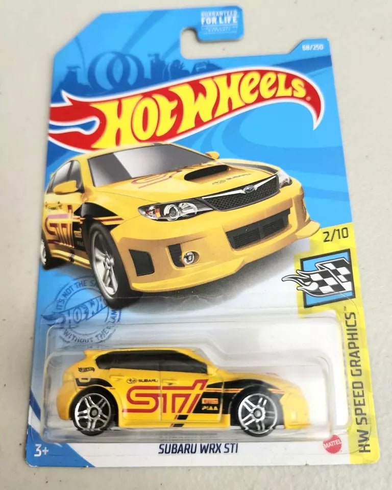 Hot Wheels Subaru WRX STI Yellow #68 68/250 HW Speed Graphics 2/10 JDM