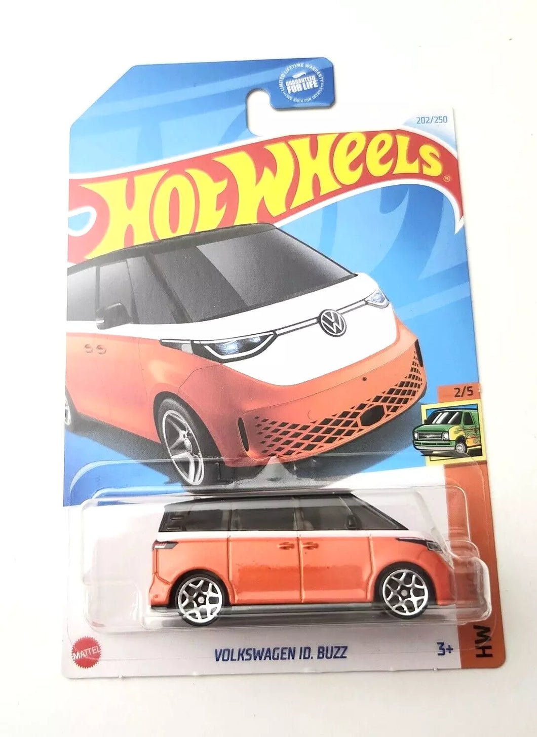 Hot Wheels Volkswagen ID Buzz Orange #202 202/250 - 2024 HW Vans