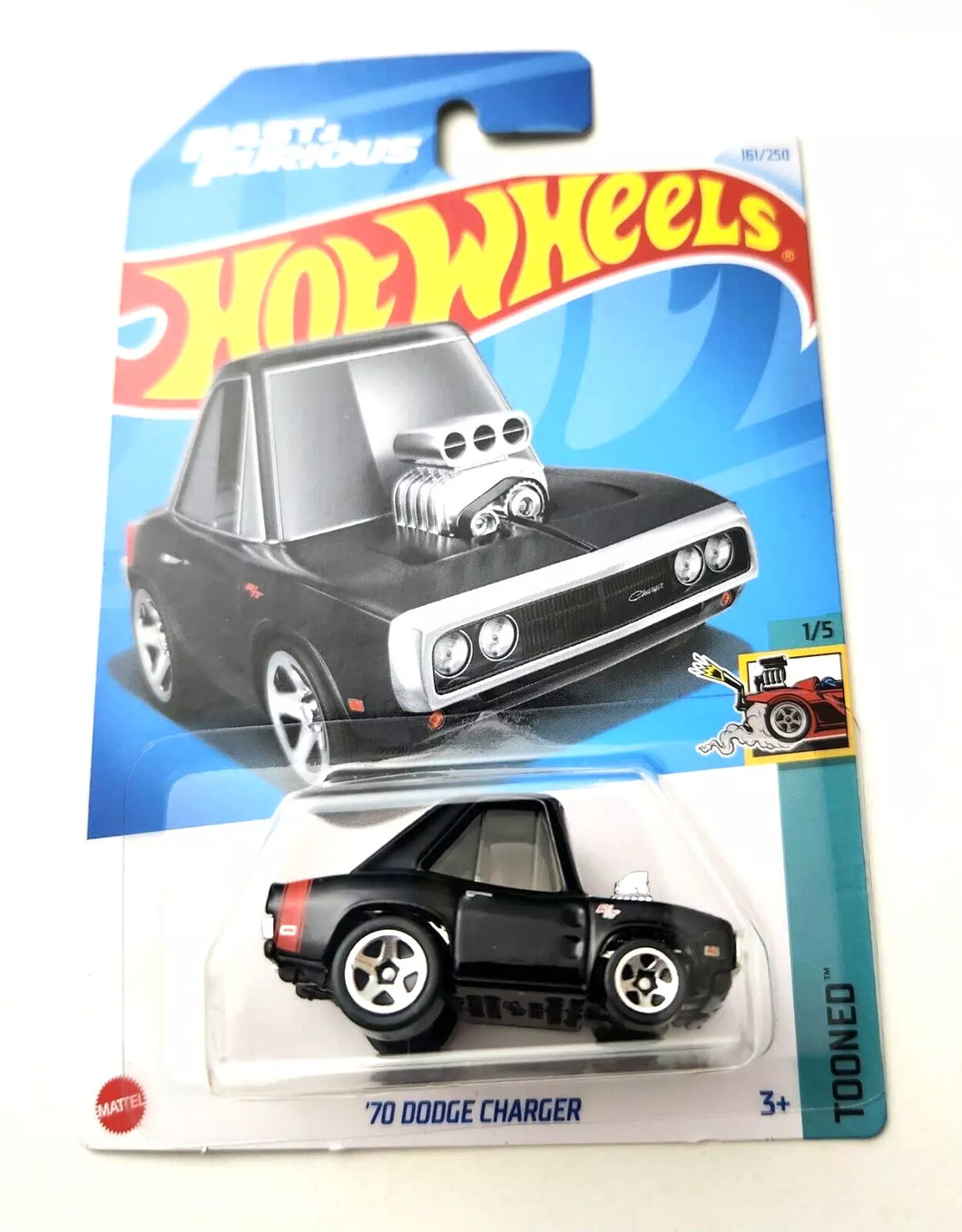 Hot Wheels '70 Dodge Charger Black #161 161/250 - 2024 Tooned