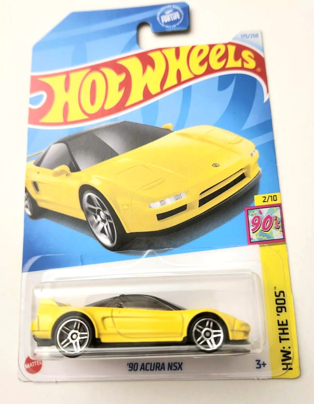 Hot Wheels '90 Acura NSX Yellow #175 175/250 - 2024 HW: The '90s