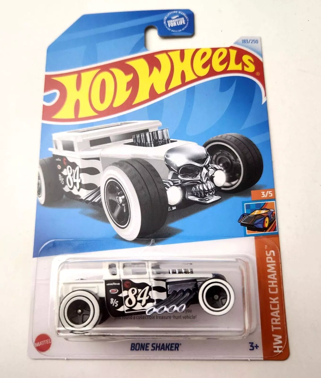 Hot Wheels Bone Shaker White #183 183/250 - 2024 HW Track Champs - Treasure Hunt