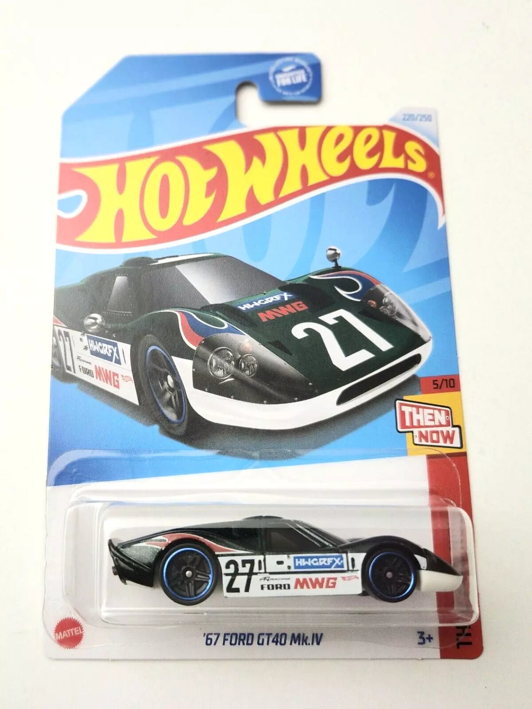 Hot Wheels '67 Ford GT40 Mk.IV Black #220 220/250 - 2024 Then and Now