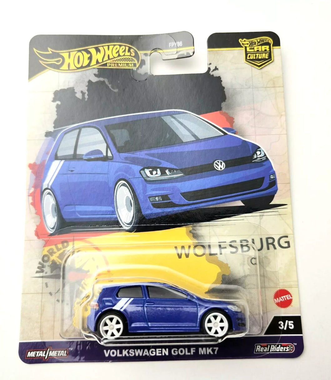 Hot Wheels Volkswagen Golf MK7 Blue #3 3/5 - 2024 Car Culture: World Tour