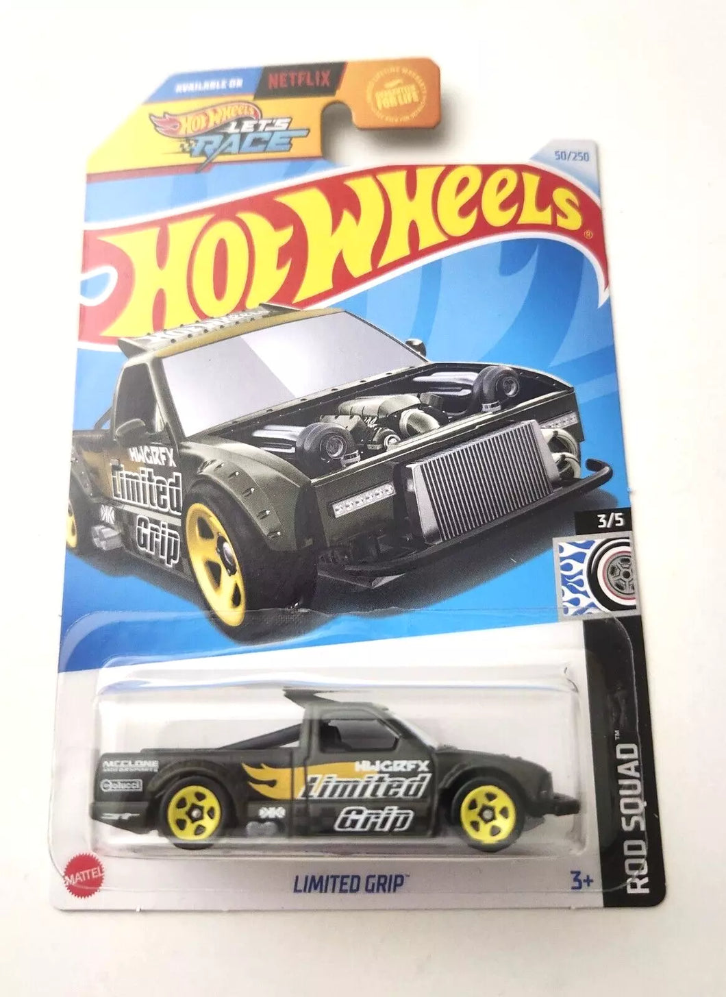 Hot Wheels Limited Grip Olive Green #50 50/250 - 2024 Rod Squad