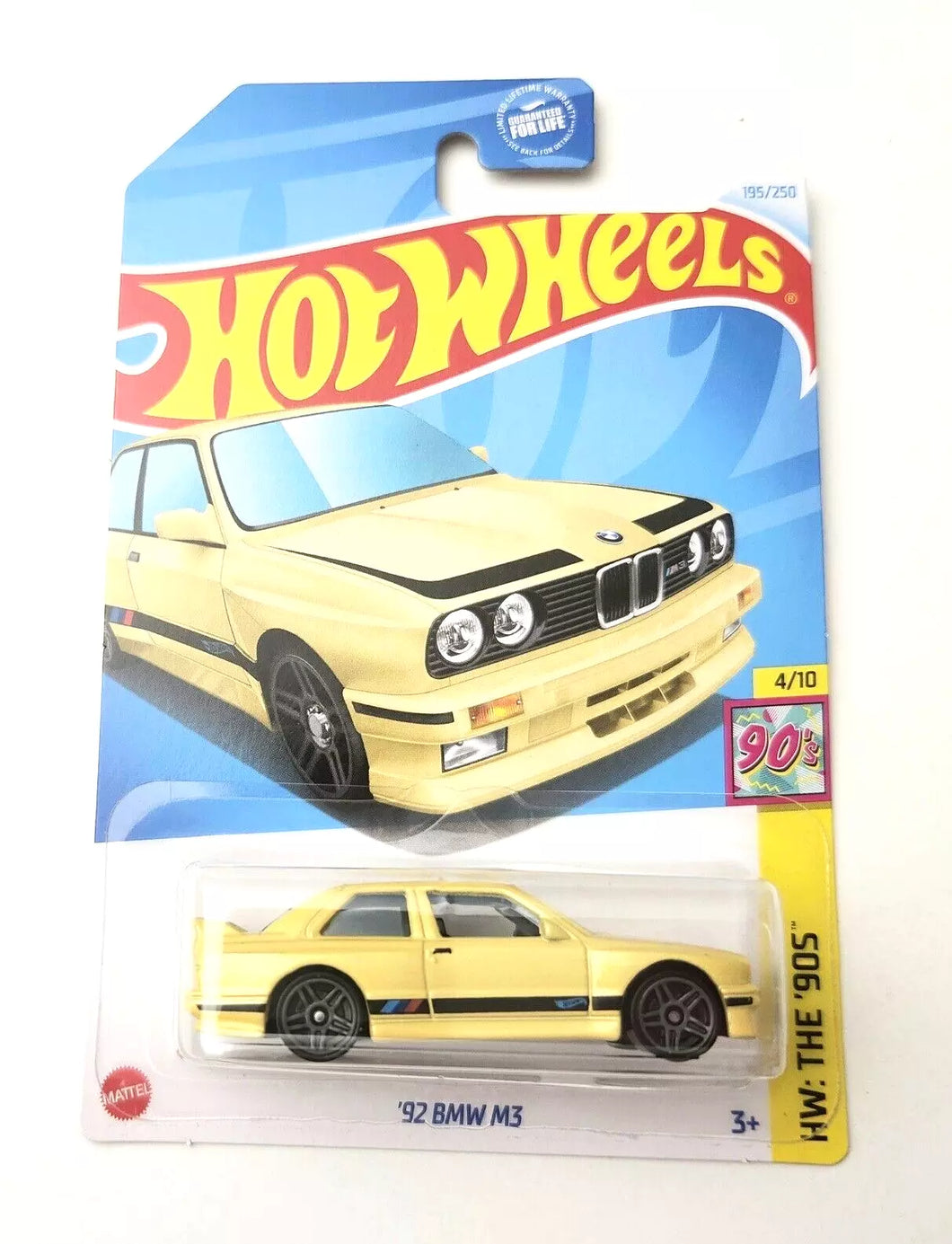 Hot Wheels '92 BMW M3 Yellow #195 195/250 - 2024 HW: The '90s