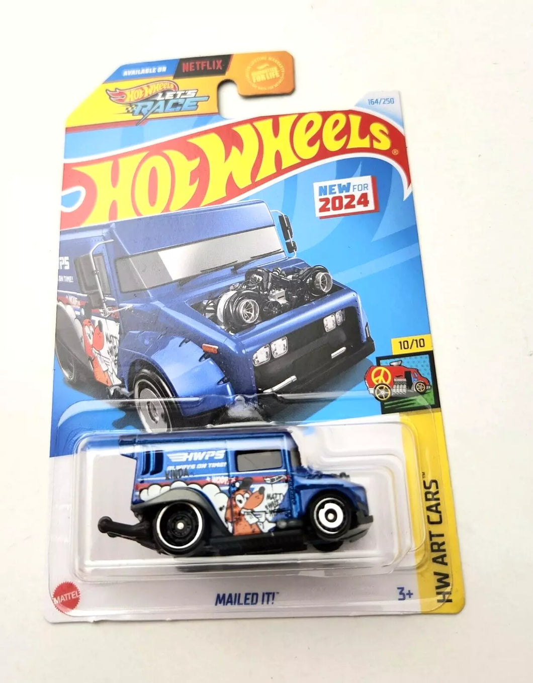 Hot Wheels Mailed it Blue #164 164/250 - 2024 HW Art Cars