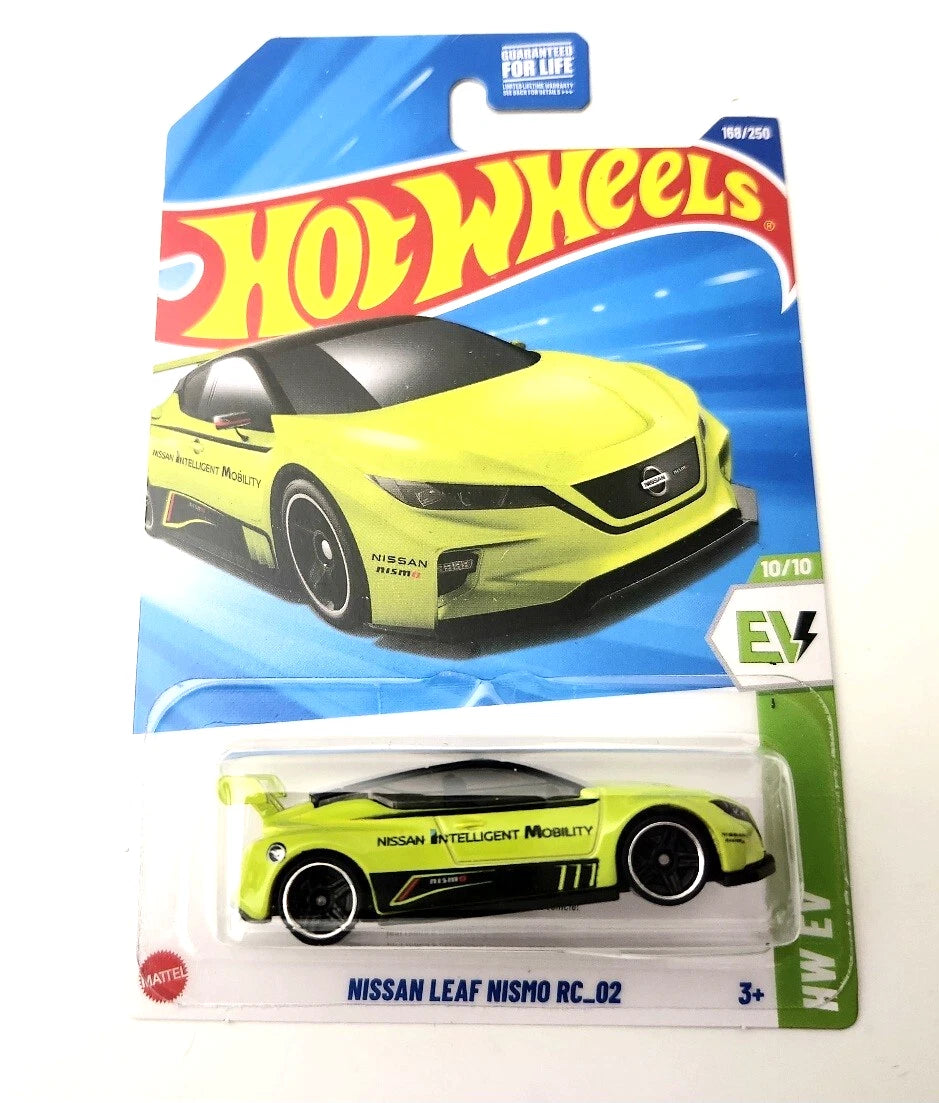 Hot Wheels Nissan Leaf NISMO RC_02 Lime green #168 - 2025 HW EV - Treasure Hunt
