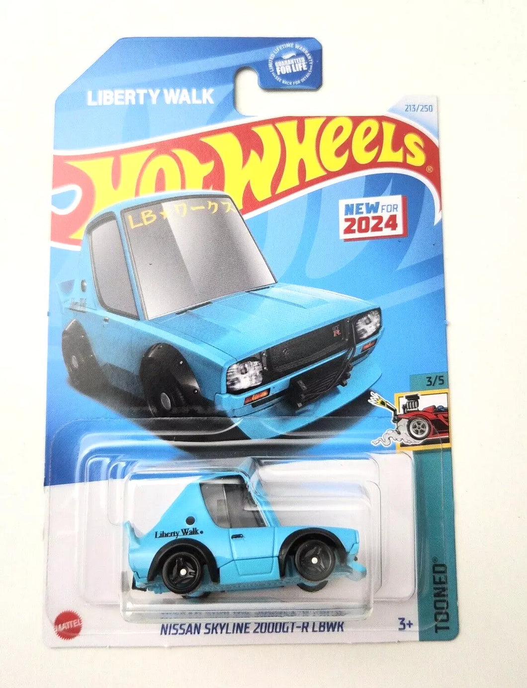 Hot Wheels Nissan Skyline 2000GT-R LBWK Liberty Walk Blue #213 - 2024 Tooned