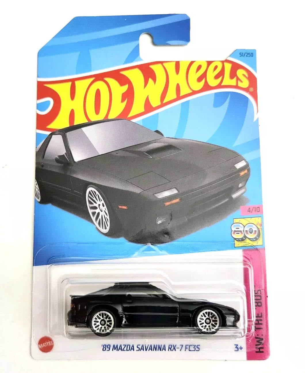 Hot Wheels '89 Mazda Savanna RX-7 FC3S Black #51 - 2023 HW: The '80s