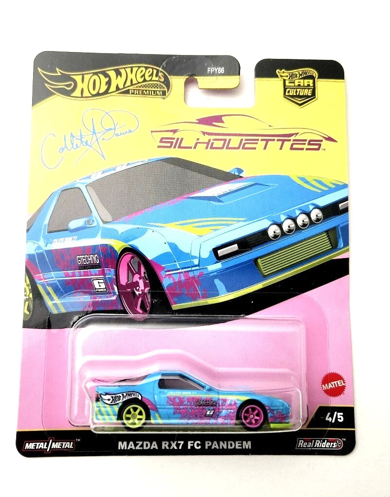 Hot Wheels Mazda RX7 FC Pandem Blue JBK60 4/5 - 2025 Car Culture: Silhouettes