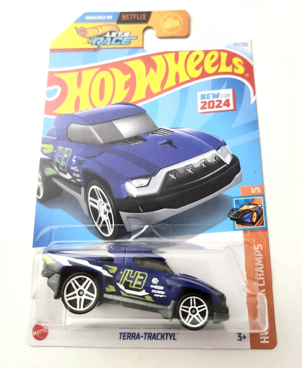 Hot Wheels Terra-Tracktyl Bue #131 131/250 - 2024 HW Track Champs