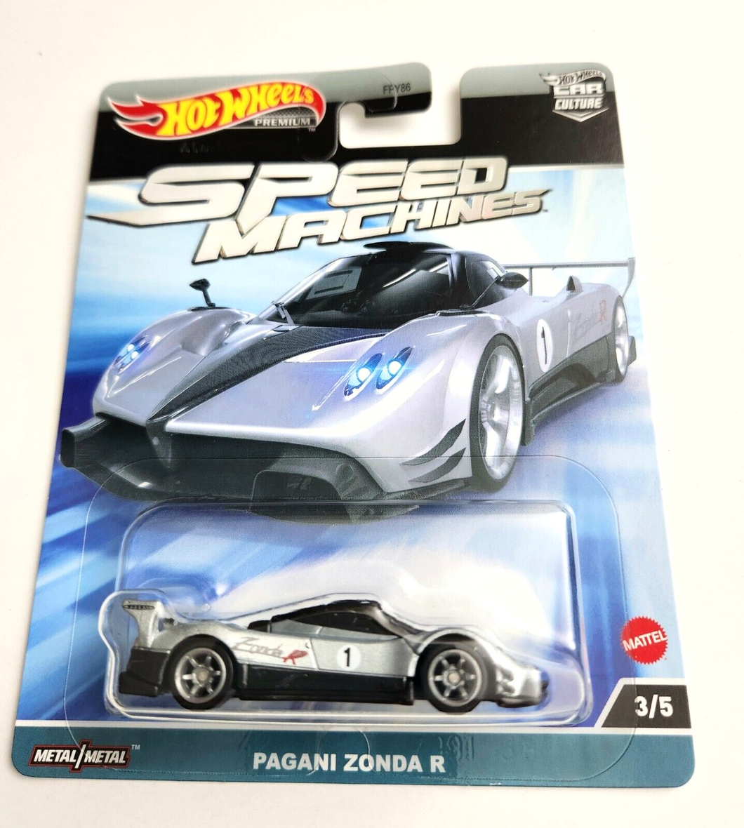 Hot Wheels Pagani Zonda R Silver #3 - 2023 Car Culture: Speed Machines