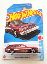 Load image into Gallery viewer, Hot Wheels Nissan Maxima Drift Car Metalflake oxblood #47 - 2023 HW J-Imports
