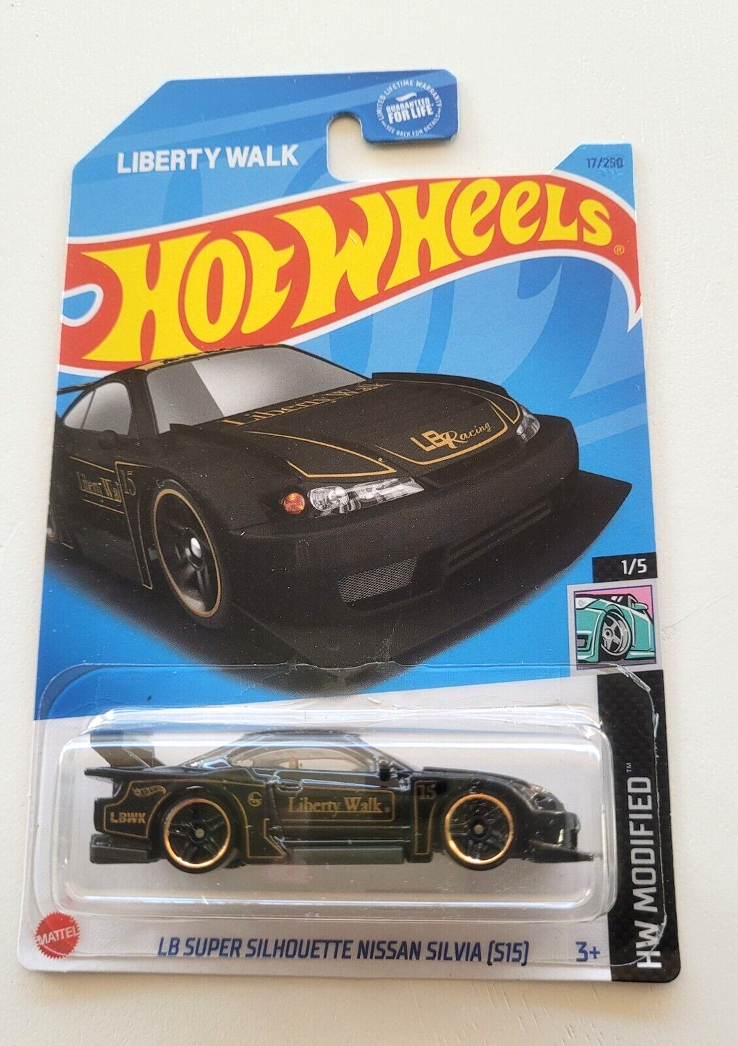 Hot Wheels LB Super Silhouette Nissan Silvia S15 Black #17 - 2023 HW Modified