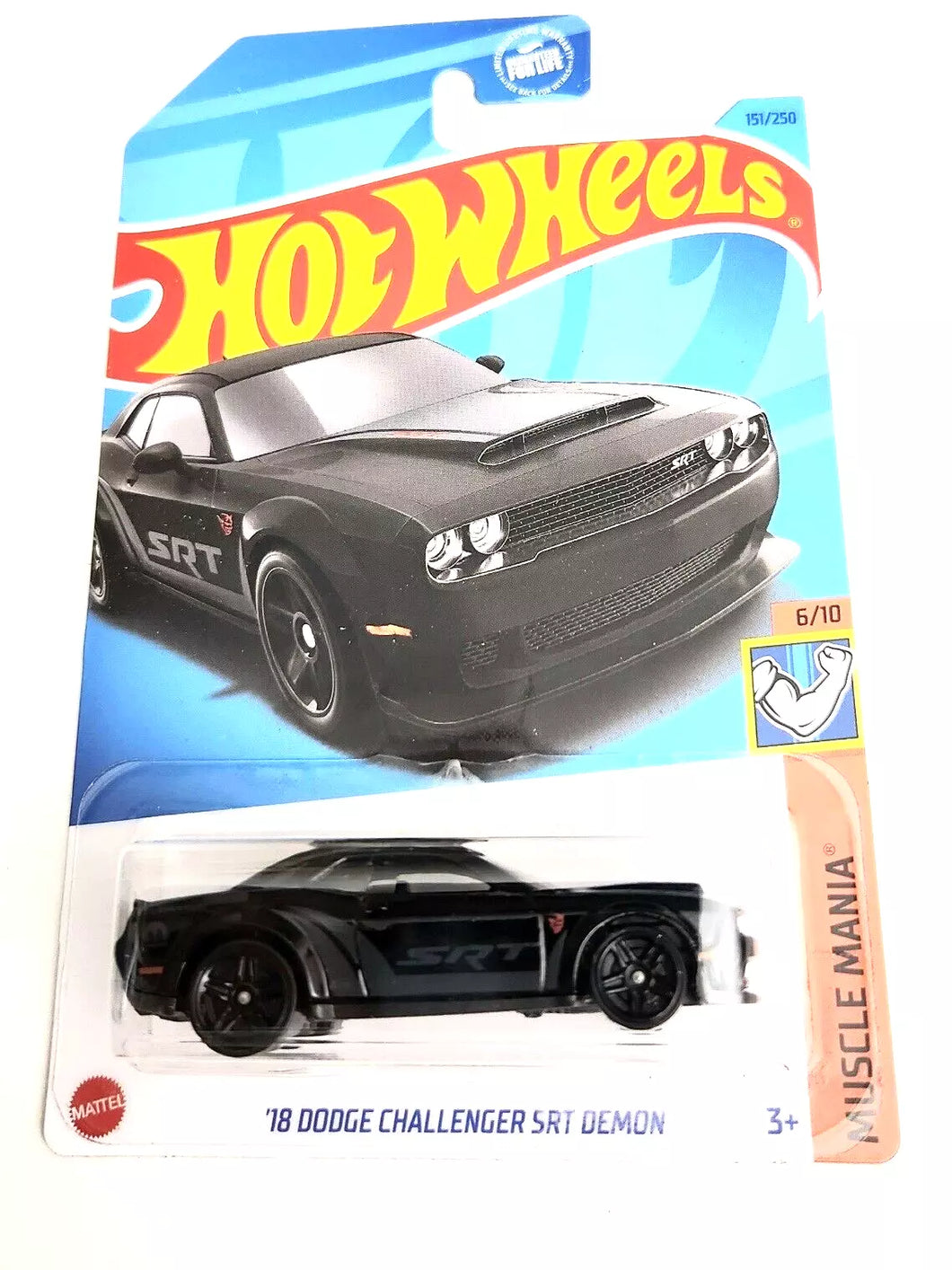 Hot Wheels '18 Dodge Challenger SRT Demon Black #151 2023 Muscle Mania