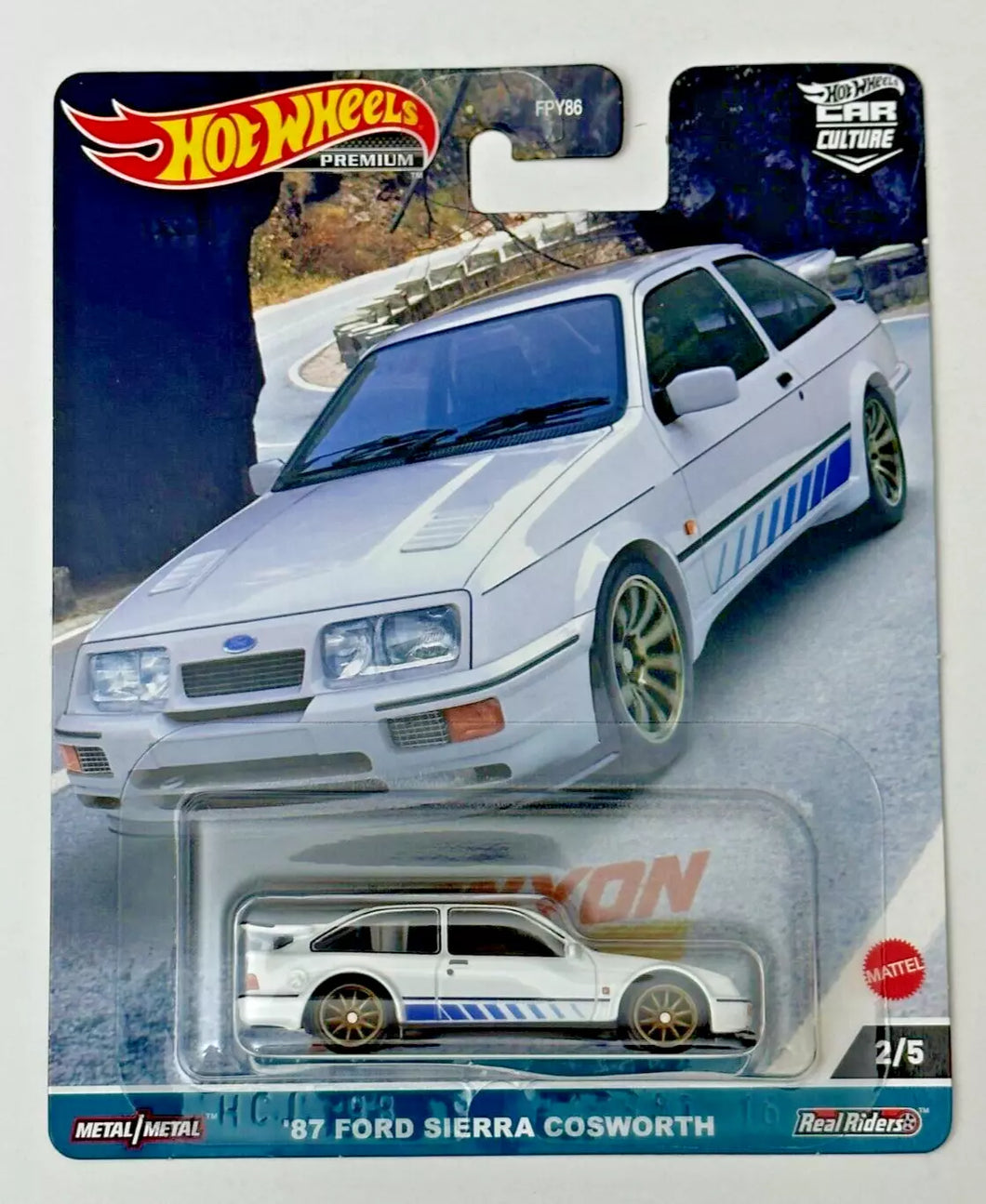 Hot Wheels '87 Ford Sierra Cosworth White #2 - 2023 Car Culture Canyon Warriors