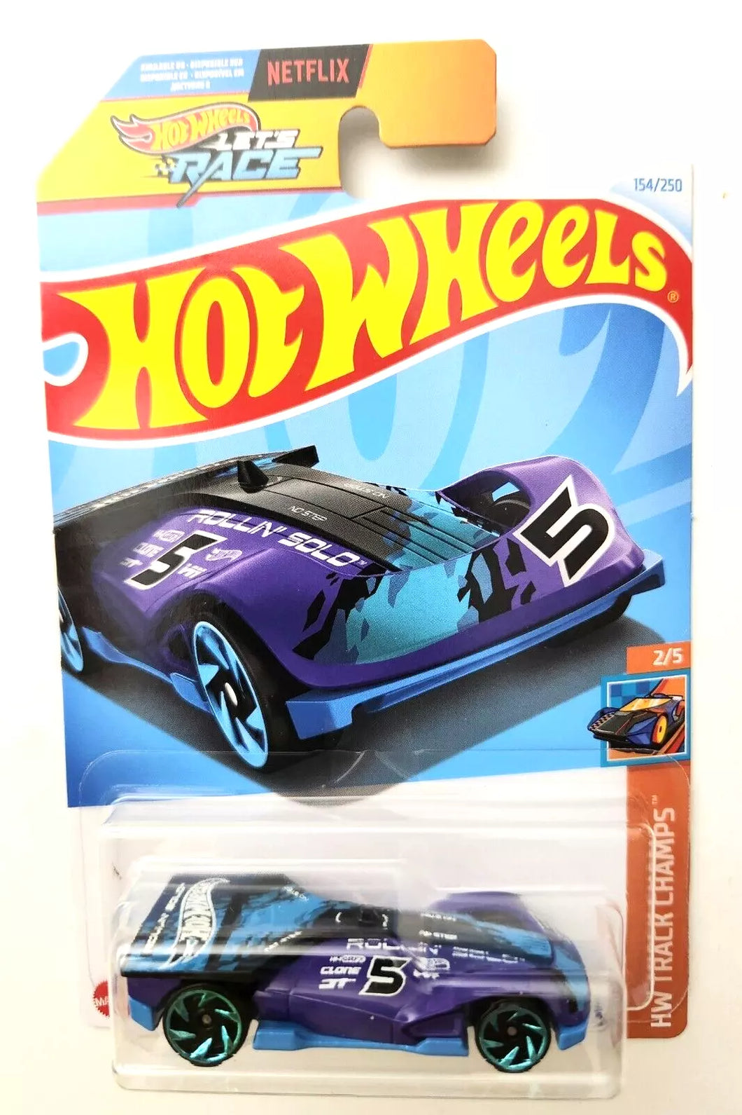Hot Wheels Rollin Solo Purple #154 154/250 - 2024 HW Track Champs