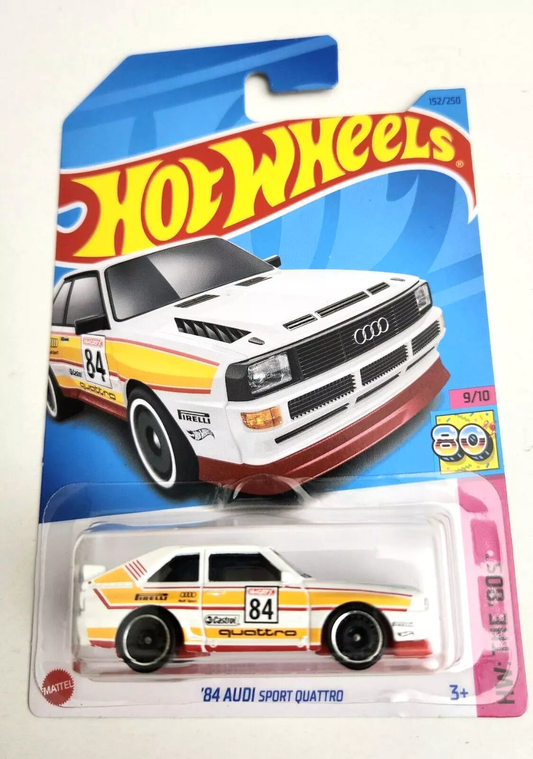 Hot Wheels '84 Audi Sport Quattro White #152 - 2023 HW The 80's