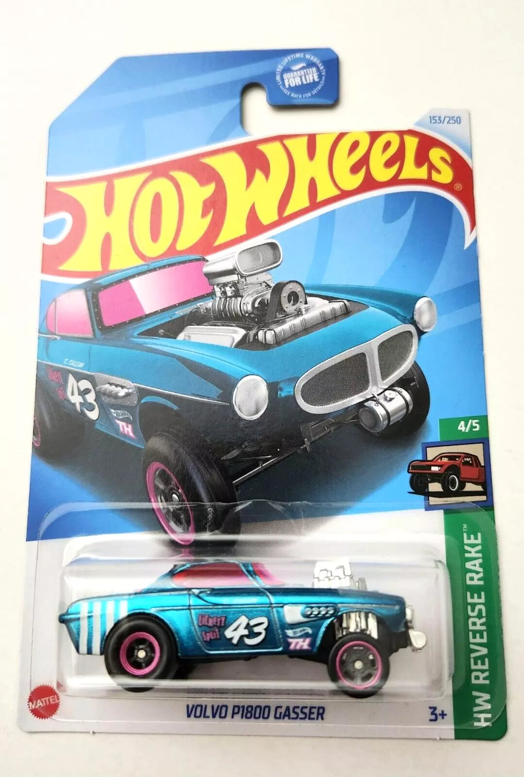 Hot Wheels Volvo P1800 Gasser #153 - 2024 HW Reverse Rake Super Treasure Hunt