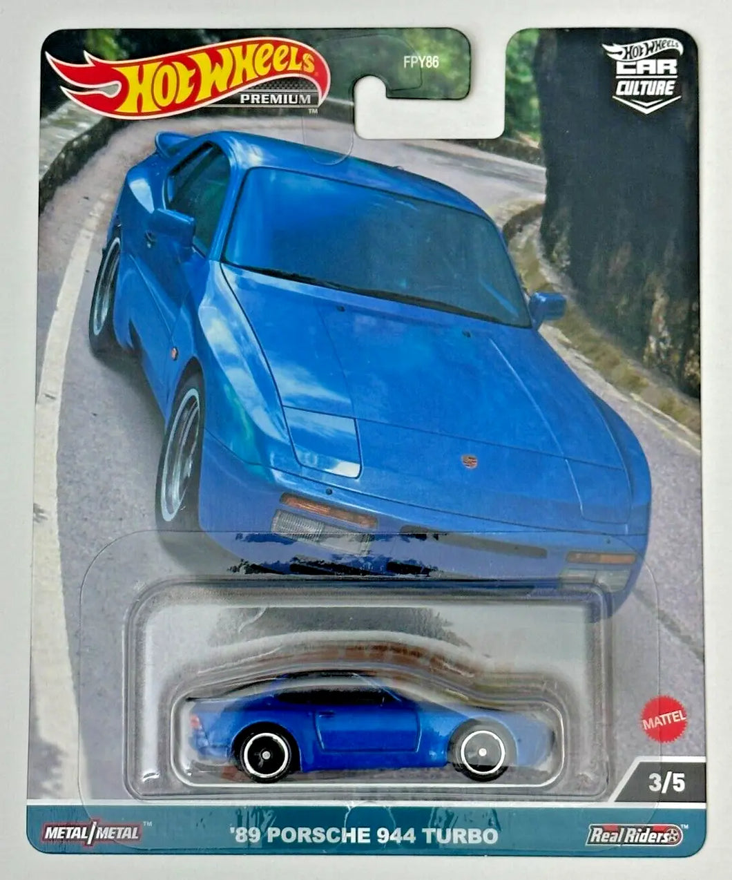 Hot Wheels '89 Porsche 944 Turbo Blue #3 3/5 - 2023 Car Culture Canyon Warriors