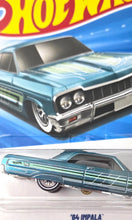 Load image into Gallery viewer, Hot Wheels 64 Chevy Impala cyan #95 - 2026 Layin’ Low - Super Treasure Hunt
