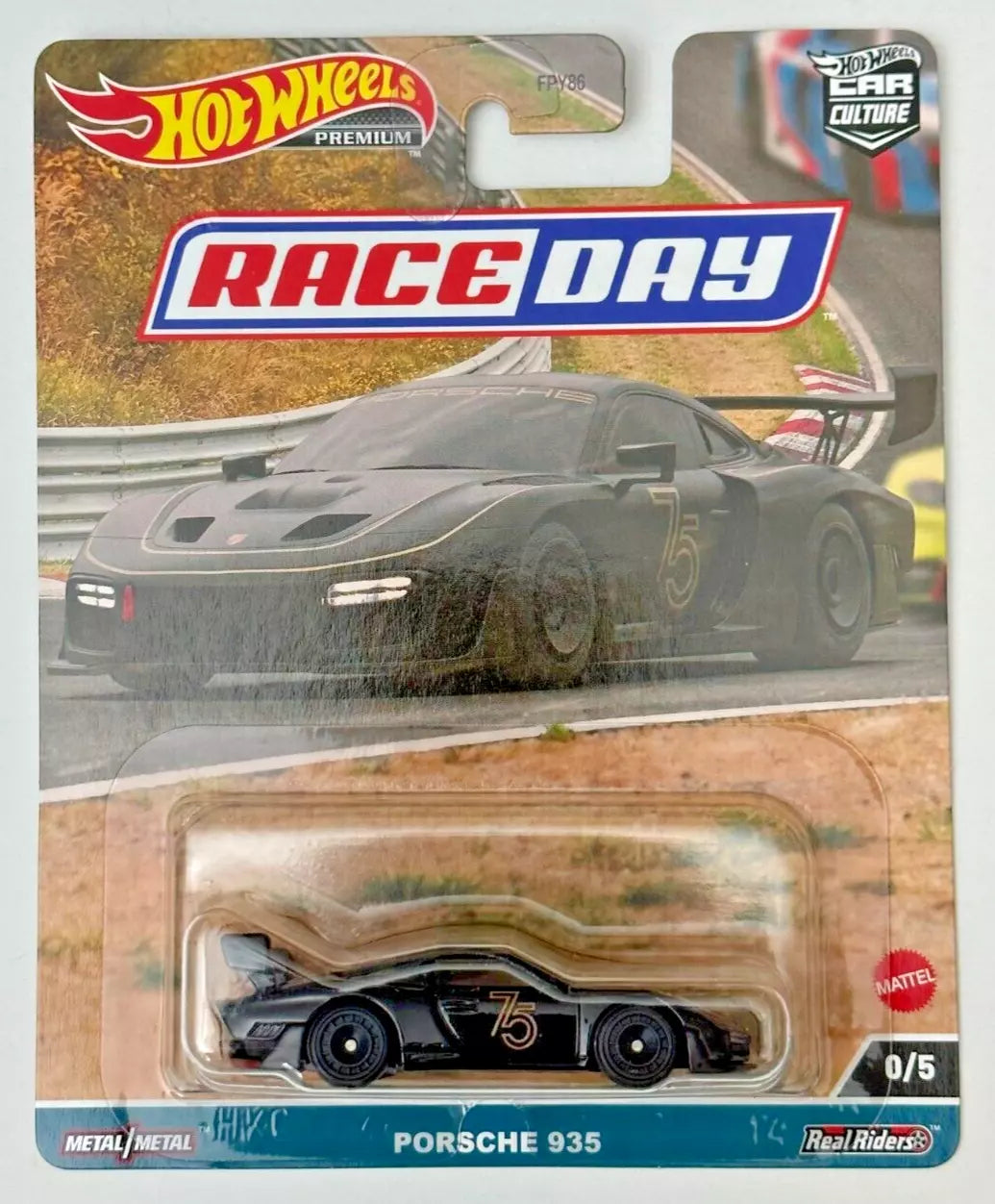 Hot Wheels Porsche 935 CHASE Black #0 0/5 - 2023 Car Culture Race Day